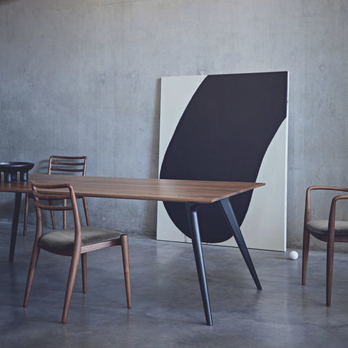 Mesa de jantar contemporânea - WALDRON - Dare Studio - em carvalho / em nogueira / em aço