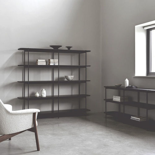 Estante contemporânea - RILEY - Dare Studio - em carvalho / em latão / para armazenamento