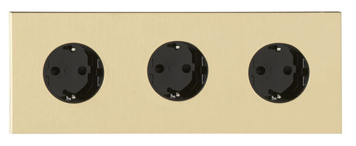 Tomada elétrica - COLLECTION SIAM: PSI014-LB-H - LUXONOV - tripla / de parede / em latão