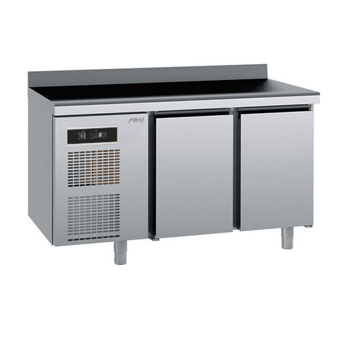 Balcão refrigerado profissional - TWIN : KUEAA - Sagi - com 2 portas / sem gavetas / em aço inoxidável
