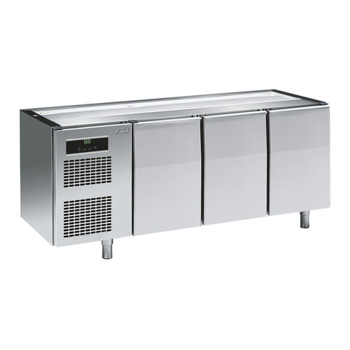 Balcão refrigerado profissional - I-GREEN - KIGB - Sagi - com 3 portas / sem gavetas / em aço inoxidável