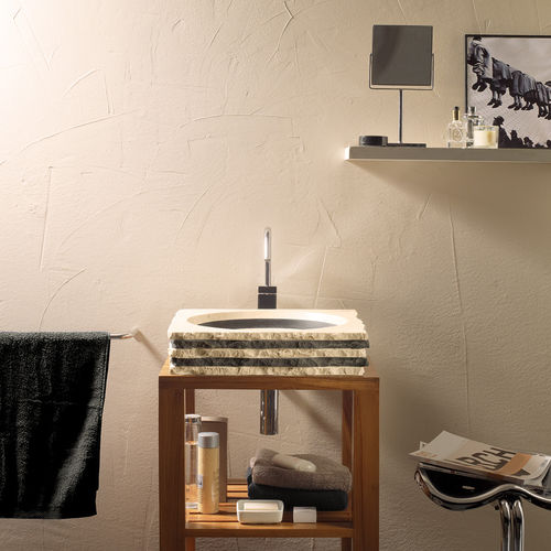 Cuba de apoio - MONTENEGRO - Bath Collection S.L. - em pedra / quadrada / contemporânea