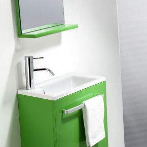 Gabinete de banheiro suspenso - NIZA - Bath Collection S.L. - de resina / contemporâneo / com espelho