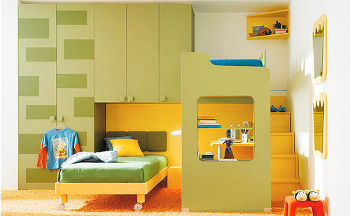 Guarda-roupa contemporâneo - MISTRAL - Homes - em madeira / com portas de abrir / ponte para cama