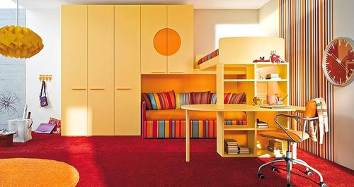 Cama alta - MISTRAL - Homes - contemporânea / com secretária / infantil (unissexo)