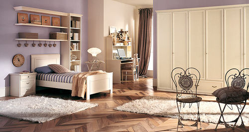 Cama de solteiro - DEA - Homes - clássica / em madeira