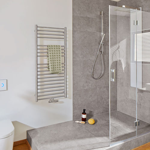 Aquecedor de toalhas a água quente - HTS EDELSTAHL - CHRISTESEN GmbH - elétrico / contemporâneo / em aço inoxidável