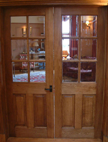 Porta interna - HALF - Broadleaf Timber - em carvalho / em vidro / de abrir