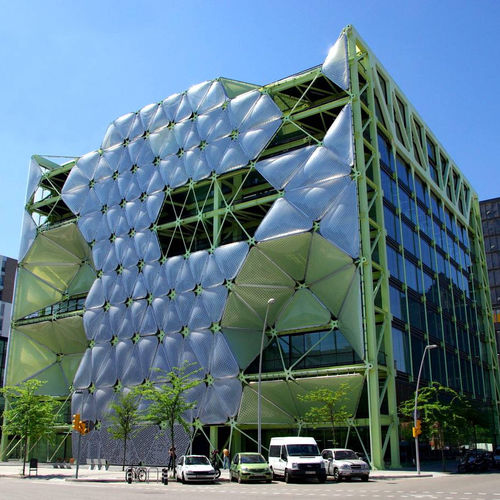 Revestimento de fachada em painéis - MEDIATIC, SPAIN - Vector Foiltec - em ETFE Texlon® / 3D