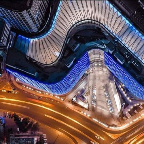 Sistema de cobertura em ETFE Texlon® - THE ASSIMA MALL KUWAIT - Vector Foiltec - curvo / de perfis metálicos / da linha comercial