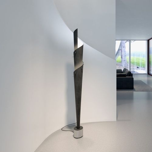 Coluna de luz contemporânea - Loop  - YOMEI - metálica / em couro / de LED