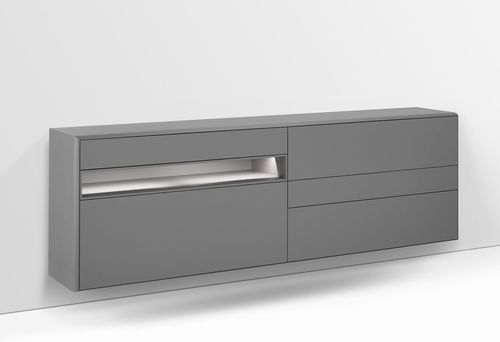 Buffet aparador suspenso - S100  - YOMEI - contemporâneo / em madeira maciça / cinza