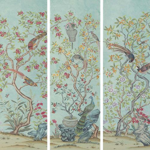 Papel de parede clássico - BISMARCK - Fromental - em seda / de estilo chinoiserie / feito à mão
