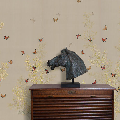 Papel de parede contemporâneo - FONTAINE - Fromental - em seda / com animais / de estilo chinoiserie