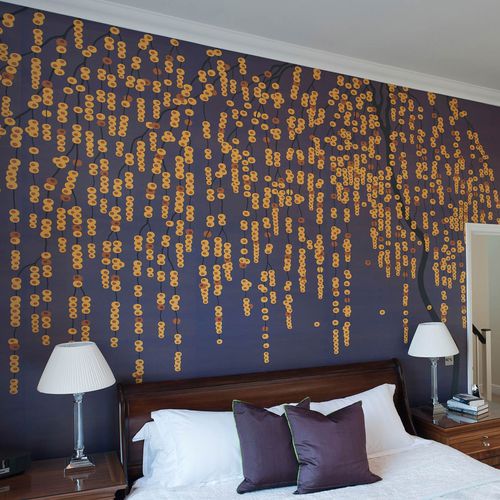 Papel de parede contemporâneo - WILLOW - Fromental - em seda / estampado / feito à mão