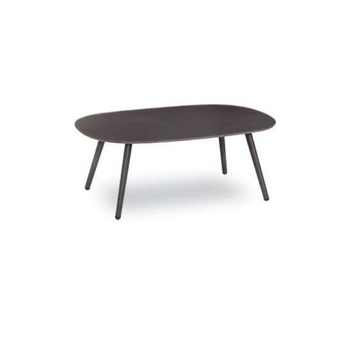 Mesa de centro contemporânea - Dover - Contral - em HPL / com base em alumínio / oval