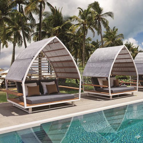 Gazebo com cobertura de lona - Gazebo Honolulu - Contral - com estrutura de alumínio / para hotel / para centro de bem-estar