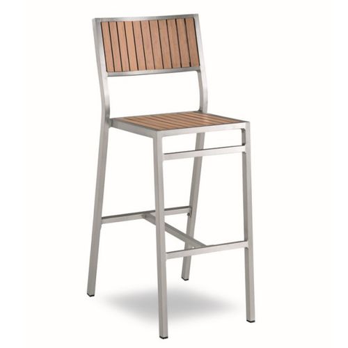 Cadeira alta contemporânea - Bavaria Big - Contral - para ambiente externo / em material plástico / com base em alumínio