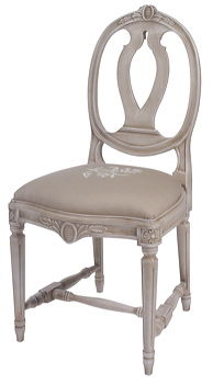 Cadeira de estilo Gustavien - LOUIS XVI - DELAROUX  - em madeira / da linha residencial / sem braços
