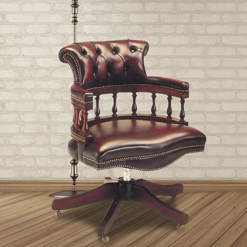 Poltronas de escritório clássica - Captain’s  - Kingsgate Furniture ltd - em couro / em madeira maciça / feita à mão