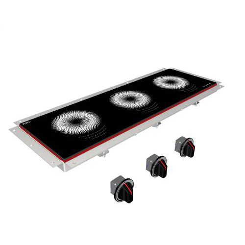 Cooktop de indução - MS-I-30SLC - MENU SYSTEM AG - profissional / 3 bocas / de embutir