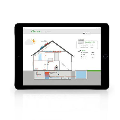 Teclado de controle para sistema de automação residencial - VBUS.NET - RESOL Elektronische Regelungen GmbH - para sistema de aquecimento / de parede