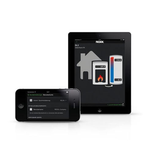 Teclado de controle para sistema de automação residencial - VBUS®TOUCH FK - RESOL Elektronische Regelungen GmbH - profissional / com tela sensível ao toque