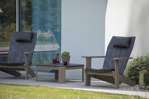 Cadeira contemporânea - ADIRONDACK COPENHAGUE - LES JARDINS - para ambiente interno / em teca / em HPL