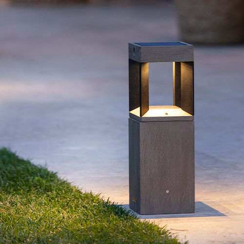 Poste balizador de iluminação de jardim - TECKALU : TECKA40 - LES JARDINS - contemporâneo / em alumínio / solar
