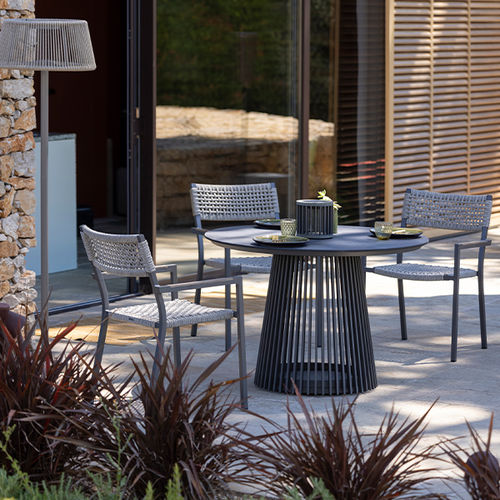 Mesa contemporânea - HALO - LES JARDINS - em HPL / com base em alumínio / retangular