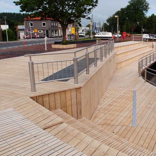 Tábua de deck em madeira - THE STEENBERGEN MARINA - Accsys Technologies - efeito de madeira / da linha comercial / sustentável