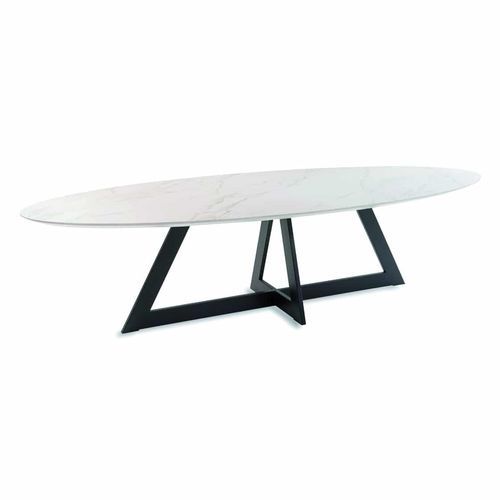 Mesa de jantar contemporânea - Baron - PH Collection - em madeira / em cerâmica / com base em aço