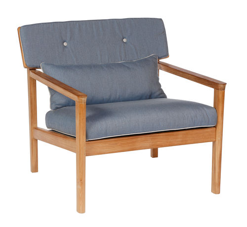 Poltrona contemporânea - Atom  - Barlow Tyrie - em Sunbrella® / em teca / para ambiente externo