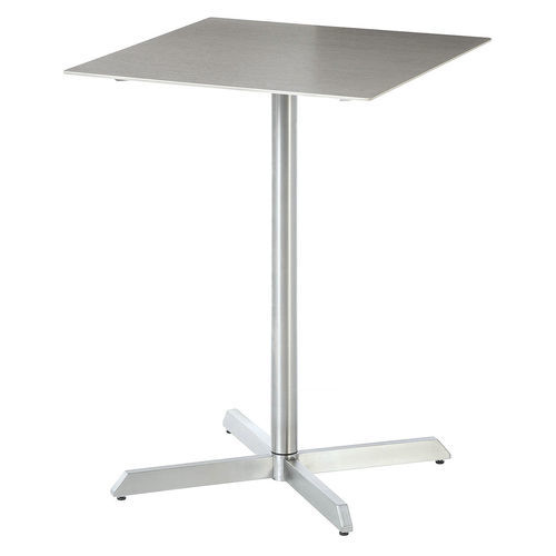 Mesa alta contemporânea - Equinox - Barlow Tyrie - em aço inoxidável / com base em aço inoxidável / quadrada