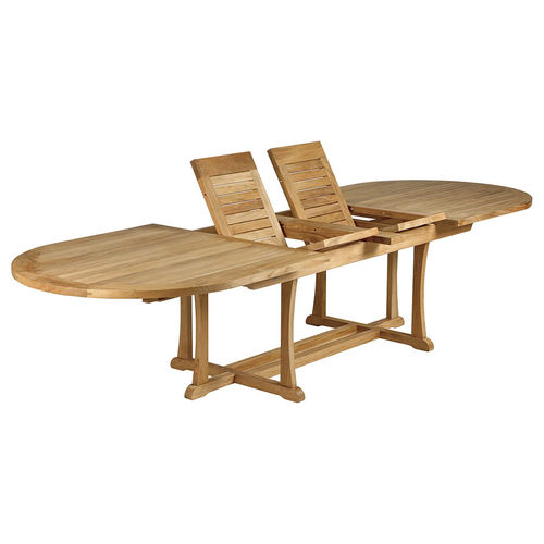 Mesa de jantar clássica - Stirling  - Barlow Tyrie - em teca / com base em teca / oval