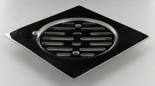 Caixa sifonada em aço inoxidável - SGG4 - Marley Plumbing & Drainage  - para pátio / com grelha / quadrada