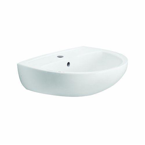 Cuba suspensa - OT4241WH - Twyford Bathrooms  - em cerâmica / em forma de D / 1 furo