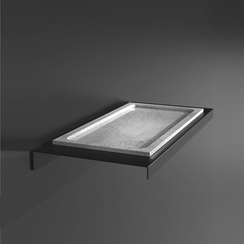 Estante de parede - Aria - GLASS DESIGN Srl - contemporânea / em aço inoxidável / em VetroFreddo®