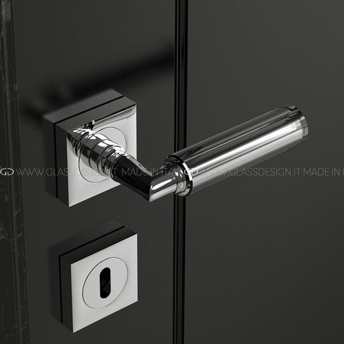 Maçaneta para porta - Kikka Krystal Home - GLASS DESIGN Srl - em latão / em cristal / contemporânea
