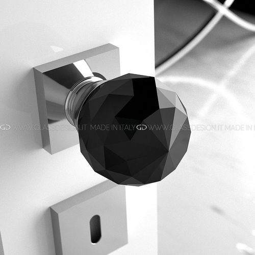 Puxador de porta tipo botão contemporâneo - Geo Home - GLASS DESIGN Srl - em latão / em cristal / acetinado