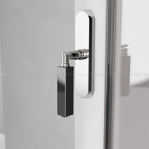 Maçaneta para janela - Cube - GLASS DESIGN Srl - em latão / em cristal / contemporânea