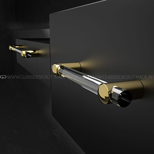 Puxador de móvel em latão cromado - Profili  - GLASS DESIGN Srl - em latão polido / em cristal