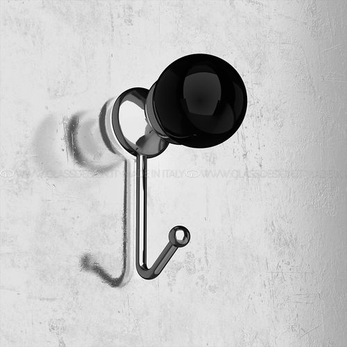 Cabide de parede contemporâneo - Sfera - P707 - GLASS DESIGN Srl - metálico / em vidro / individual