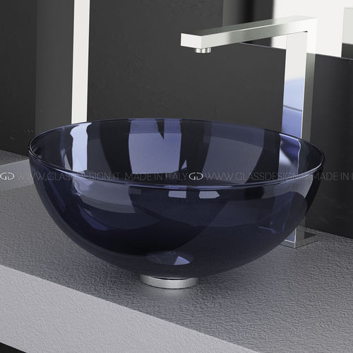 Cuba de apoio - Laguna Murano Blue - GLASS DESIGN Srl - em vidro de Murano / antibacteriana / personalizável