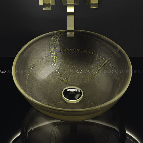 Cuba de apoio - Laguna Murano Oro - GLASS DESIGN Srl - em vidro de Murano / personalizável / feita à mão