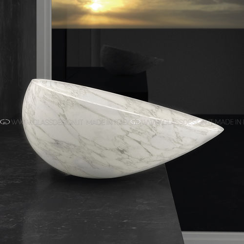 Cuba de apoio - Air - GLASS DESIGN Srl - em mármore / personalizável / feita à mão