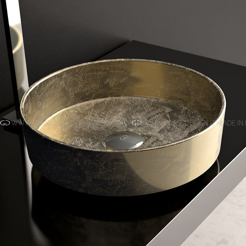 Cuba de apoio - Rho Lux - GLASS DESIGN Srl - em Pert® / redonda / sem furos