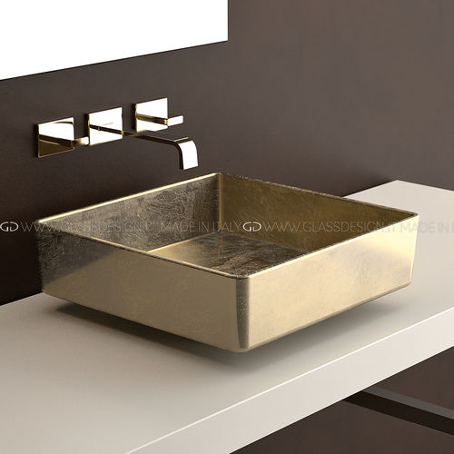 Cuba de apoio - Four Lux / Four Lux Sotto - GLASS DESIGN Srl - em Pert® / quadrada / sem furos