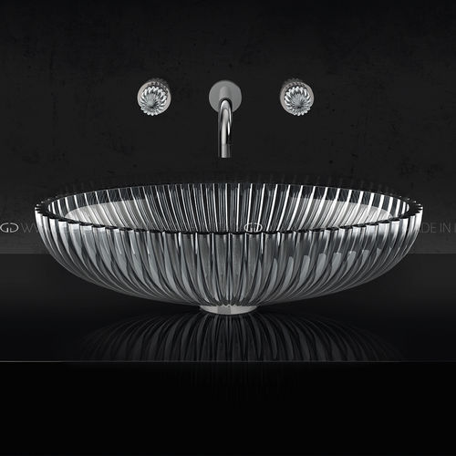 Cuba de apoio - Premium / Premium Lux - GLASS DESIGN Srl - em cristal / oval / sem furos