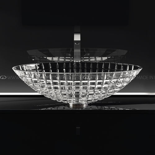 Cuba de apoio - Luxor Oval/Luxor Oval XL - GLASS DESIGN Srl - em cristal / transparente / oval